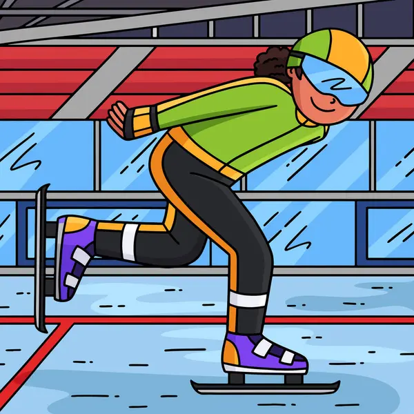 Bu karikatür klipinde bir Hız Patenci Kadın ve Resmin Arkasında Elleri Var.