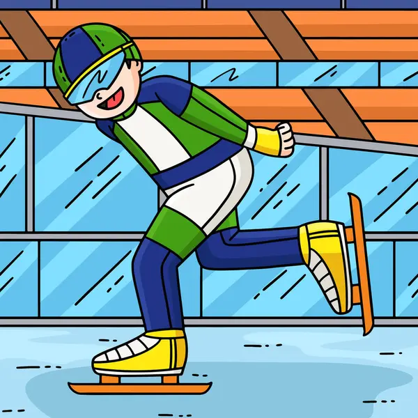 Bu karikatür parçası Hız Pateni yapan Erkek Koşu Elleri 'ni gösteriyor..