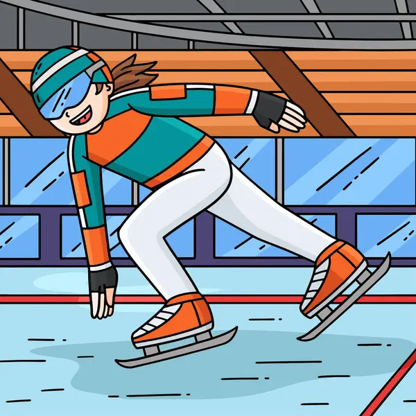 Bu karikatür parçası Hız Pateni yapan Kadın El 'i gösteriyor..