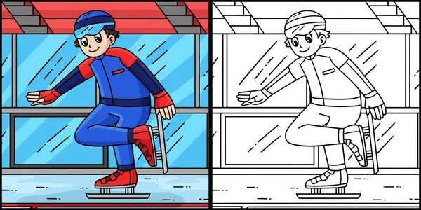 Bu renkli sayfa Hız Pateni Erkek Düzeltme Ayakkabıları 'nı gösteriyor. Bu illüstrasyonun bir tarafı renkli ve çocuklar için bir ilham kaynağı.. 