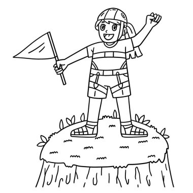 Bouldering Girl 'ün zirveye ulaşan sevimli ve komik renkli sayfası. Çocuklar için saatlerce boyama eğlencesi sağlıyor. Bu sayfayı boyamak çok kolaydır. Küçük çocuklar ve yeni yürümeye başlayanlar için uygun..