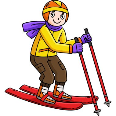 Bu karikatür, kayak yapan bir çocuğun ileri kayak Polonyalıklarını sürüklediğini gösteriyor..