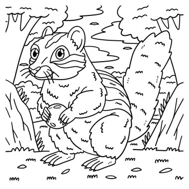 Orman Hayvanı Yersincabı 'nın sevimli ve komik renkli sayfası. Çocuklar için saatlerce boyama eğlencesi sağlıyor. Bu sayfayı boyamak çok kolaydır. Küçük çocuklar ve yeni yürümeye başlayanlar için uygun..