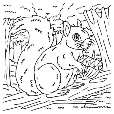 Bir Orman Hayvanı Sincabı 'nın sevimli ve komik renkli sayfası. Çocuklar için saatlerce boyama eğlencesi sağlıyor. Bu sayfayı boyamak çok kolaydır. Küçük çocuklar ve yeni yürümeye başlayanlar için uygun..