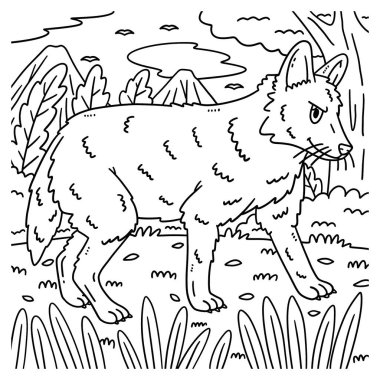 Bir Orman Hayvanı Altın Çakalı 'nın sevimli ve komik renkli sayfası. Çocuklar için saatlerce boyama eğlencesi sağlıyor. Bu sayfayı boyamak çok kolaydır. Küçük çocuklar ve yeni yürümeye başlayanlar için uygun..