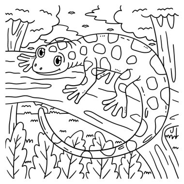 Bir Orman Hayvanları Semenderi 'nin sevimli ve komik renkli sayfası. Çocuklar için saatlerce boyama eğlencesi sağlıyor. Bu sayfayı boyamak çok kolaydır. Küçük çocuklar ve yeni yürümeye başlayanlar için uygun..