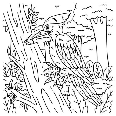 Bir Orman Hayvanı Ağaçkakanı 'nın sevimli ve komik renkli sayfası. Çocuklar için saatlerce boyama eğlencesi sağlıyor. Bu sayfayı boyamak çok kolaydır. Küçük çocuklar ve yeni yürümeye başlayanlar için uygun..