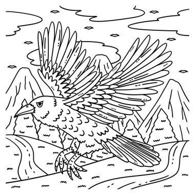 Orman Kuzgunu Kuşu 'nun sevimli ve komik renkli sayfası. Çocuklar için saatlerce boyama eğlencesi sağlıyor. Bu sayfayı boyamak çok kolaydır. Küçük çocuklar ve yeni yürümeye başlayanlar için uygun..