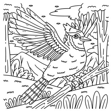 Bir Orman Hayvanı 'nın sevimli ve komik renkli sayfası Jay Bird. Çocuklar için saatlerce boyama eğlencesi sağlıyor. Bu sayfayı boyamak çok kolaydır. Küçük çocuklar ve yeni yürümeye başlayanlar için uygun.