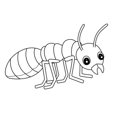 Böcek Termit Hayvanı 'nın sevimli ve komik renkli sayfası. Çocuklar için saatlerce boyama eğlencesi sağlıyor. Bu sayfayı boyamak çok kolaydır. Küçük çocuklar ve yeni yürümeye başlayanlar için uygun..