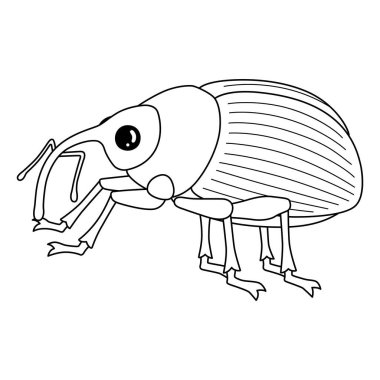 Bir böcek bitinin sevimli ve komik renkli sayfası. Çocuklar için saatlerce boyama eğlencesi sağlıyor. Bu sayfayı boyamak çok kolaydır. Küçük çocuklar ve yeni yürümeye başlayanlar için uygun..