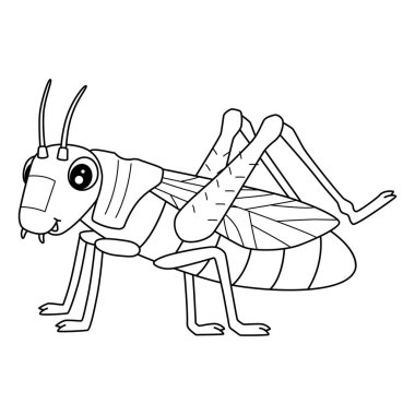Böcek Çekirgesi Hayvanı 'nın sevimli ve komik renkli sayfası. Çocuklar için saatlerce boyama eğlencesi sağlıyor. Bu sayfayı boyamak çok kolaydır. Küçük çocuklar ve yeni yürümeye başlayanlar için uygun..