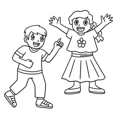 Mutlu Çocuklar 'ın şirin ve komik renkli sayfası. Çocuklar için saatlerce boyama eğlencesi sağlıyor. Bu sayfayı boyamak çok kolaydır. Küçük çocuklar ve yeni yürümeye başlayanlar için uygun.. 