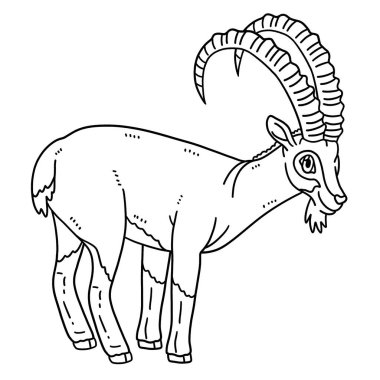 Nübyeli bir dağ keçisi hayvanının sevimli ve komik renkli sayfası. Çocuklar için saatlerce boyama eğlencesi sağlıyor. Bu sayfayı boyamak çok kolaydır. Küçük çocuklar ve yeni yürümeye başlayanlar için uygun.. 