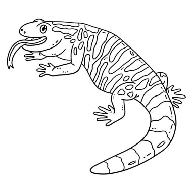 Gila Canavarı Hayvanı 'nın sevimli ve komik renkli sayfası. Çocuklar için saatlerce boyama eğlencesi sağlıyor. Bu sayfayı boyamak çok kolaydır. Küçük çocuklar ve yeni yürümeye başlayanlar için uygun.. 