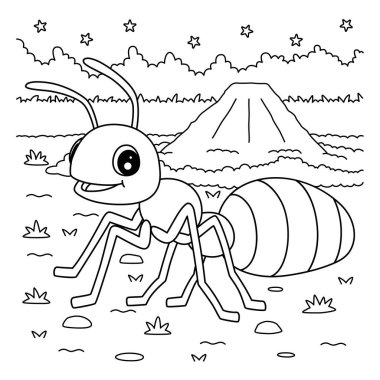 Bir Böcek Kırmızı Ateş Karınca 'nın sevimli ve komik renkli sayfası. Çocuklar için saatlerce boyama eğlencesi sağlıyor. Bu sayfayı boyamak çok kolaydır. Küçük çocuklar ve yeni yürümeye başlayanlar için uygun..