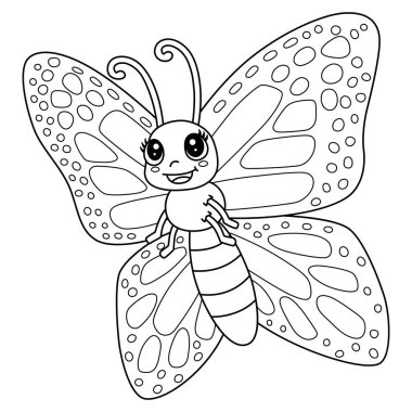 Böcek Kral Kelebeği Hayvanı 'nın sevimli ve komik renkli sayfası. Çocuklar için saatlerce boyama eğlencesi sağlıyor. Bu sayfayı boyamak çok kolaydır. Küçük çocuklar ve yeni yürümeye başlayanlar için uygun..