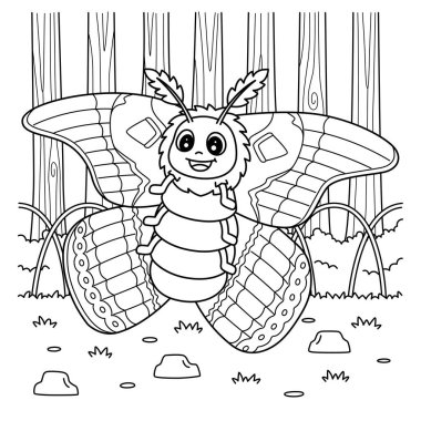 Bir Böcek Atlası Güve Hayvanı 'nın sevimli ve komik renkli sayfası. Çocuklar için saatlerce boyama eğlencesi sağlıyor. Bu sayfayı boyamak çok kolaydır. Küçük çocuklar ve yeni yürümeye başlayanlar için uygun..