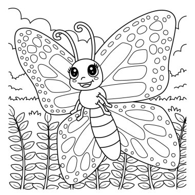 Böcek Kral Kelebeği Hayvanı 'nın sevimli ve komik renkli sayfası. Çocuklar için saatlerce boyama eğlencesi sağlıyor. Bu sayfayı boyamak çok kolaydır. Küçük çocuklar ve yeni yürümeye başlayanlar için uygun..