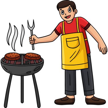 Bu karikatür klipinde barbekü ve ızgara köfte resimlerini gösteriyor..