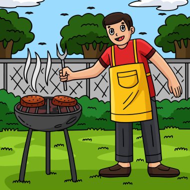 Bu karikatür klipinde barbekü ve ızgara köfte resimlerini gösteriyor..