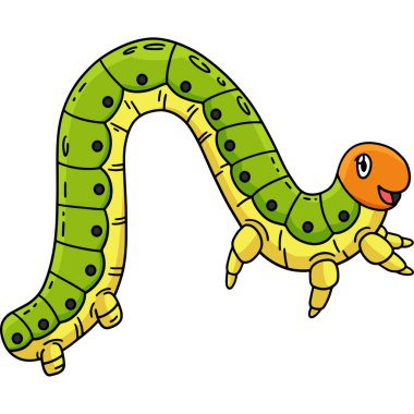 Bu karikatür klibinde Böcek Solucanı Hayvanı illüstrasyonu var..