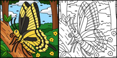 Bu karikatür klibinde Böcek Kırlangıç Kelebek Hayvanı çizimi var..