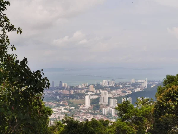 Schöner Blick Auf Die Stadt Vom Penang Hügel Malaysia — Stockfoto