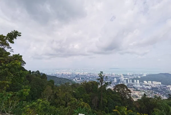 Penang Hill Malezya Dan Güzel Bir Kasaba Manzarası — Stok fotoğraf