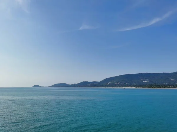 Прекрасный Вид Море Горный Пляж — стоковое фото