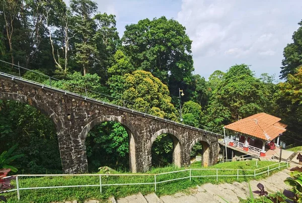 Malásia Abril 2020 Penang Hill Trem Funicular Trilha Pedreiro Estação — Fotografia de Stock