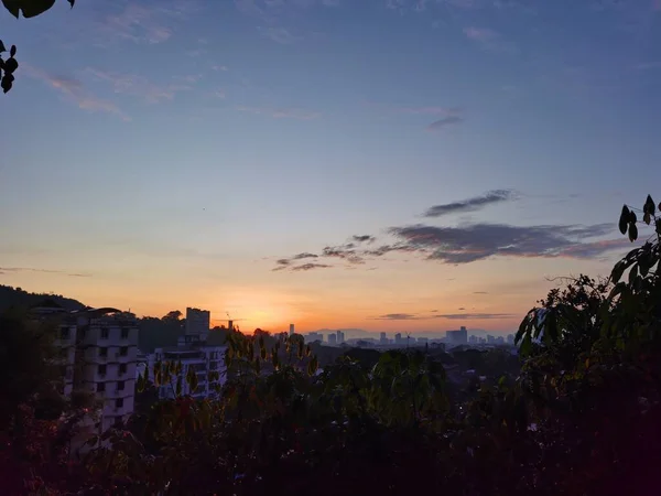 マレーシアの日没時の町の美しい景色 — ストック写真