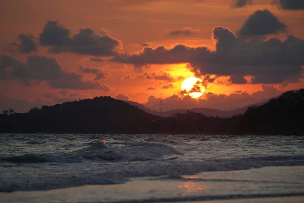 stock image beautiful sunset over the sea