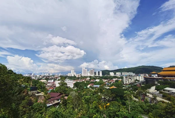Krásný Výhled Město Pohled Kopce Penang Malajsie — Stock fotografie