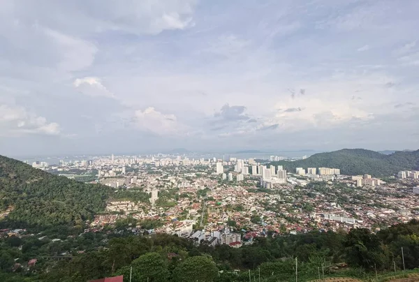 Piękny Widok Miasto Penang Hill Malezja — Zdjęcie stockowe