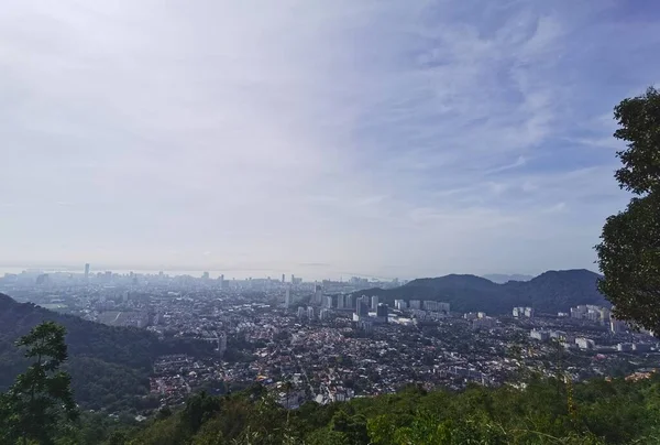 Schöner Blick Auf Die Stadt Vom Penang Hügel Malaysia — Stockfoto