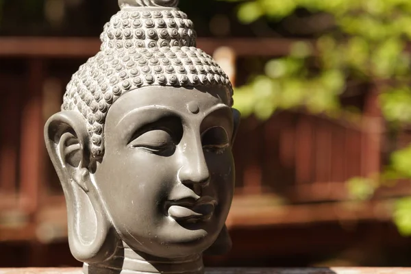 Закрытый Вид Лицо Будды — стоковое фото