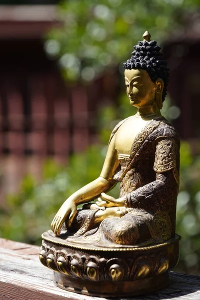 Buda Heykeline Yakın Seçici Yumuşak Odak — Stok fotoğraf