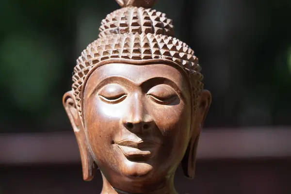 Buddha Estátua Fundo Close — Fotografia de Stock