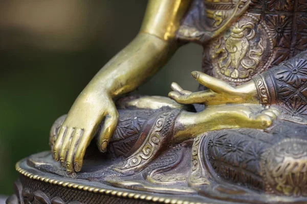 Guld Buddha Staty Templet — Stockfoto