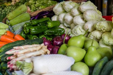 Markette taze sebze çeşitleri