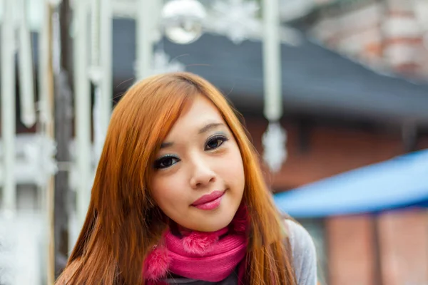 Porträtt Taiwanesiska Asiatiska Amerika Kvinna — Stockfoto