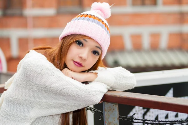 Asiatique Américain Chinois Femme Bonnet — Photo