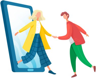 Yürüyen, konuşan iki öğrenciyi seviyorum. Karantina altındaki erkek ve kadın arkadaşlar birlikte dışarı çıkıyorlar. Dışarıda randevuda olan iki genç insan. Sanal toplantı, akıllı telefon kullanarak online randevu