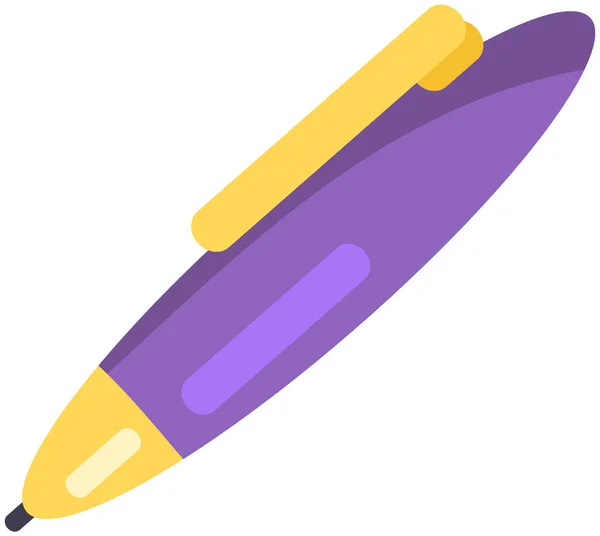 Schoolbenodigdheden Het Oppervlak Schrijven Apparaat Voor Schrijven Tekenen Ballpoint Pen — Stockvector