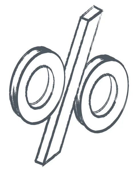 Vereinzelte Prozentsymbole Monochrome Skizzen Geschäftsangebot Aus Dem Geschäft Wirtschaftliche Oder — Stockvektor