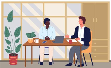 Ofis personeli, iş ve iletişim. Kafa ve astlar. Çeşitli işçiler, menajerler. Farklı seviyelerdeki üst düzey yöneticiler. Ofis çalışanları. İş arkadaşları. Meslektaşlar proje takım çalışmasını tartıştılar