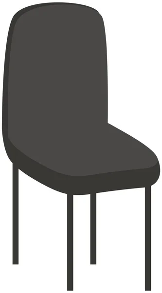 白い背景に背中が付いている孤立した柔らかい椅子 自宅やオフィスのための近代的なスタイリッシュな家具 休息のための居心地の良い場所 座って 快適な木製のアームチェアのアイコン フラットスタイル フロントビュー — ストックベクタ