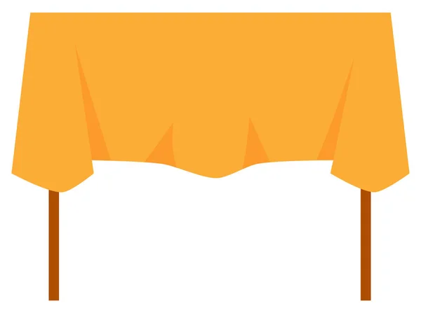 木制桌布 橙色桌布 白色背景隔离 厨房或客厅的家具 车库销售概念 平面卡通风格的矢量插图 — 图库矢量图片