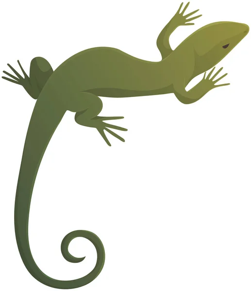 Eidechse Grünes Kleines Reptil Eidechsenart Vektor Wildtier Isoliert Auf Weißem — Stockvektor